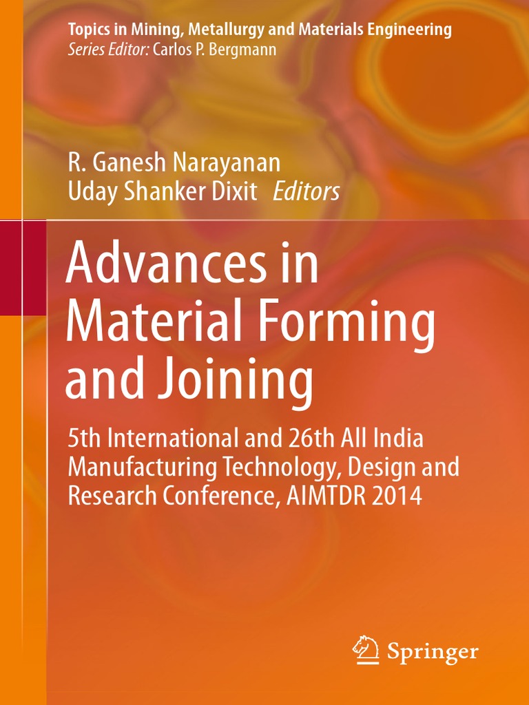 ※ハロルド※ Advances in Material Forming and Joining-5th AIMTDR PDF | PDF