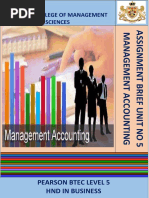 Download Assignment Brief Management Accounting Unit 5 by EngrAbeer Arif SN347399943 doc pdf