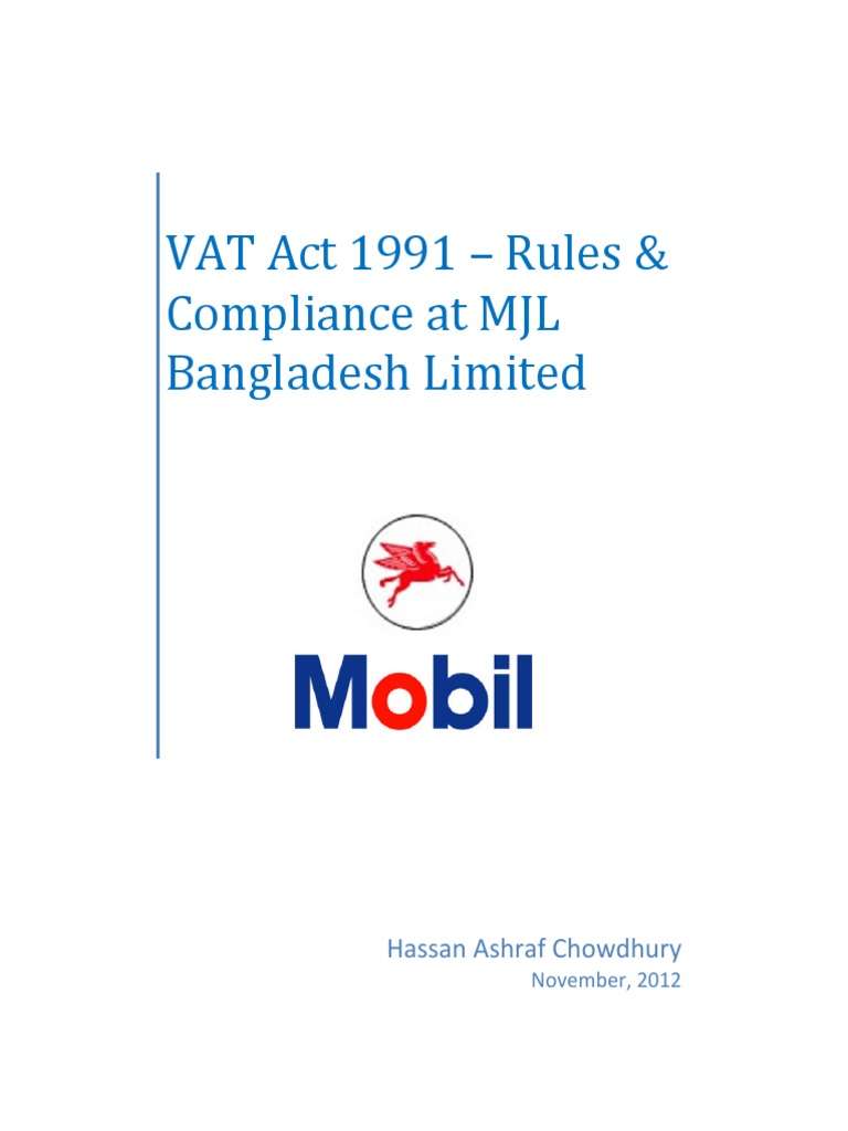 VAT ACT 1991 Value Added Tax Corporate Social Responsibility