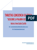 Tarjetas Conciencia Silabica Palabra Secreta PDF