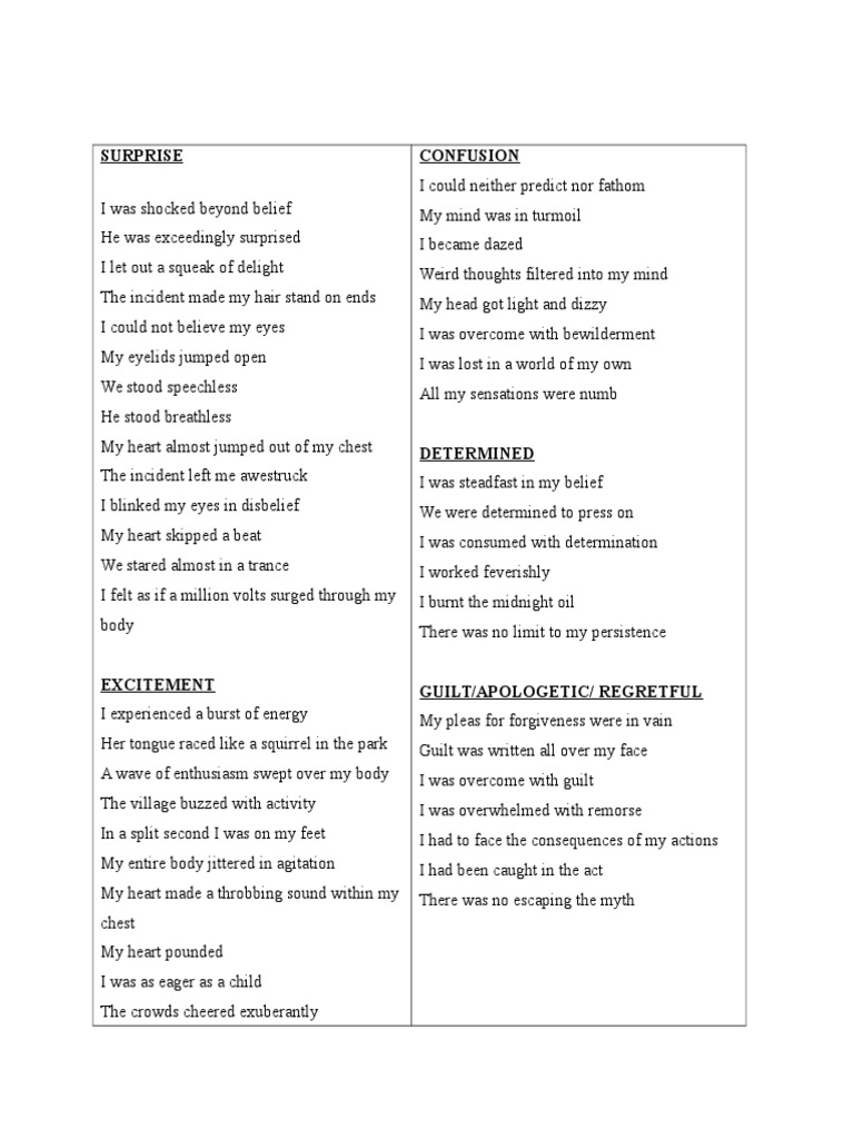 grade 9 phrases for creative writing