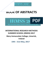 Book of Abstracts IRMSS 2017 