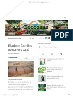El Adobe (Ladrillos de Barro y Paja) - Ecocosas
