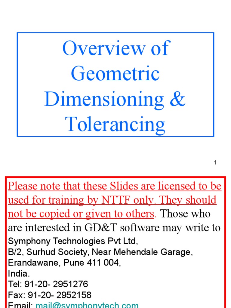 Overview of Geometric Dimensioning & Tolerancing | PDF