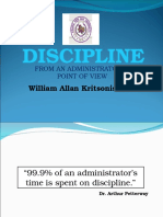 Discipline From Administrators View (Law) William Allan Kritsonis, PhD