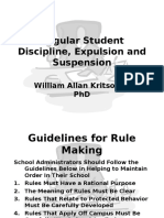 Regular Student Disipline-explusion and Suspension (Law) - William Allan Kitsonis