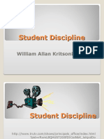 Student Discipline in Schools (Law) - William Allan Kritsonis, PhD