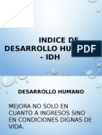 Indice de Desarrollo Humano - Idh