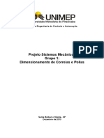 Dimensionamento de Sistema de Transmissão por Correias e Polias