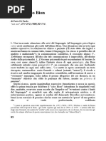 Di Paola - Il Paradosso Bion (1993)