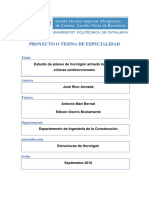 Estudio de Pilares de Hormigon Bajo Cargas Cíclicas Unidireccionales