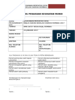 Borang Perakuan Kesihatan Murid