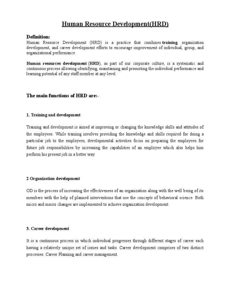 HRD Strategies for Employee Development | PDF | Succession Planning ...