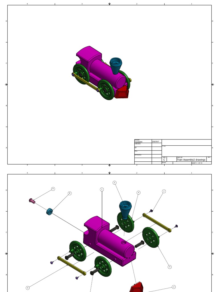Train Assembly Drawings and Parts List | PDF | Vehicles