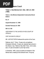 Tinker v. Des Moines Sch. Dist., 393 U.S. 503 (1969)