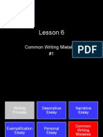 Common Writing Mistakes Lesson #1