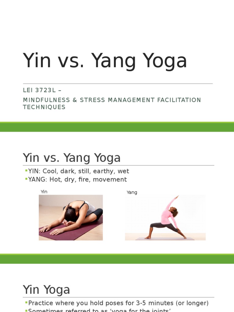 Yin Vs Yang Yoga