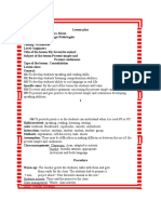 Lesson Plan Cls V Grad I