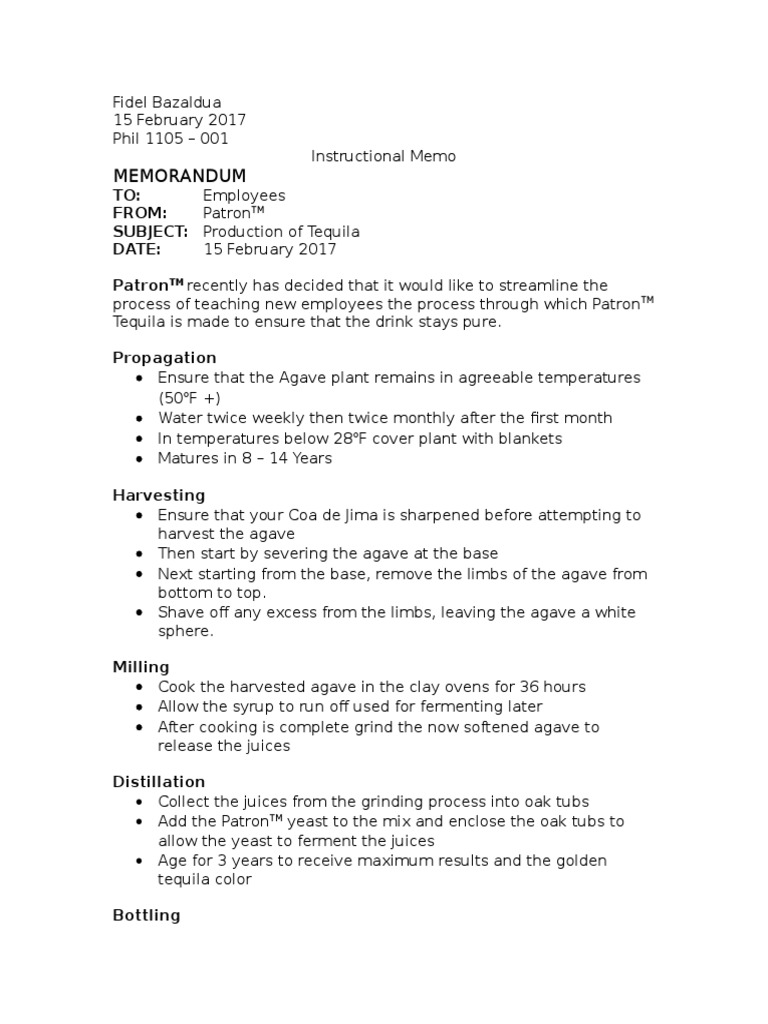 Cover memo example picture