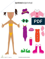 Beach Girl Paper Doll Worksheet