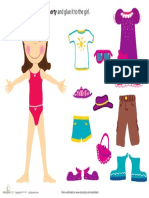 Paper Doll Girl Party Worksheet