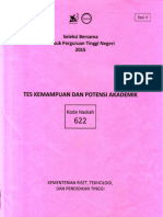 Naskah Soal SBMPTN 2015 Tes Kemampuan Dan Potensi Akademik (TKPA) Kode Soal 622 by (Pak-Anang - Blogspot.com) PDF