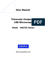 User Manual for Trinocular Compound LED Microscope M837ZL Series