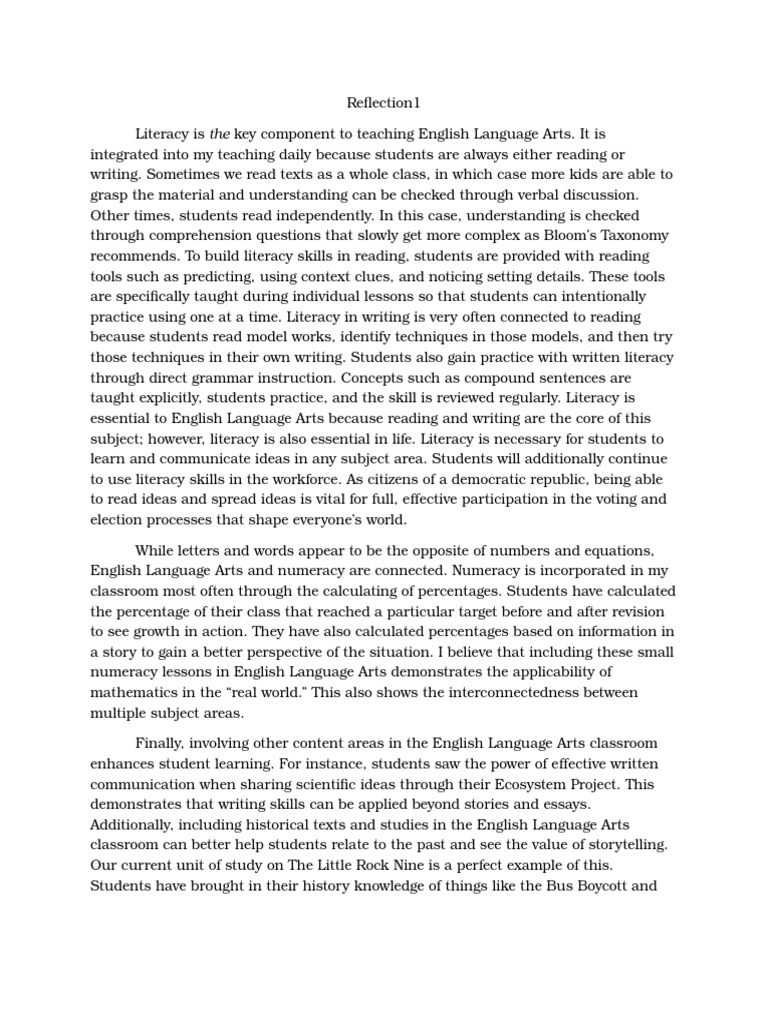 reflection1 Reading (Process) Literacy