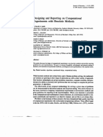 Barr Et Al - 1995 - Designing and Reporting On Computational Experiments With Heuristic Methods