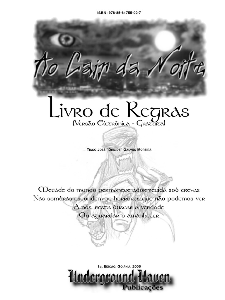 Ao Cair Da Noite Livro de Regras PDF PDF Lazer