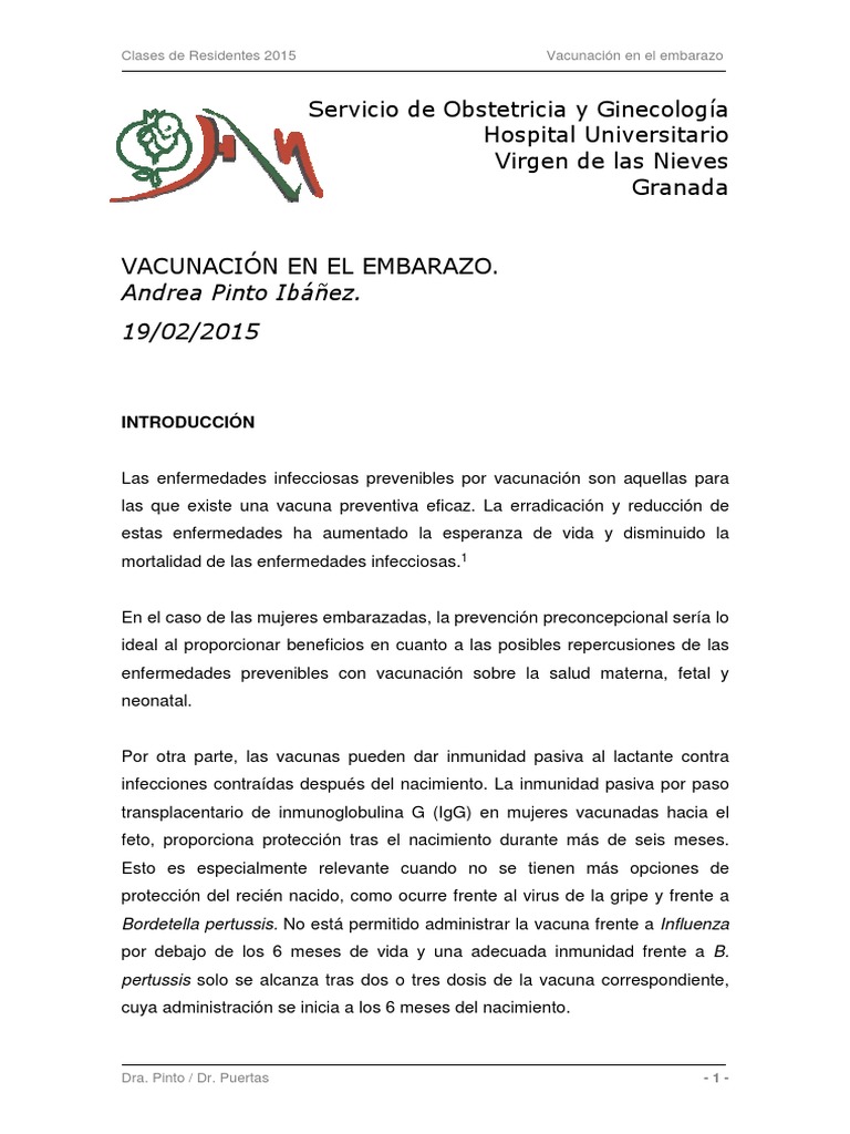 Clase2015 Vacunacion En El Embarazo