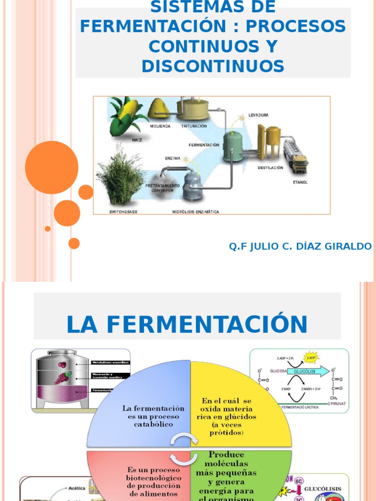 Sistemas de fermentación procesos continuos y discontinuos PDF
