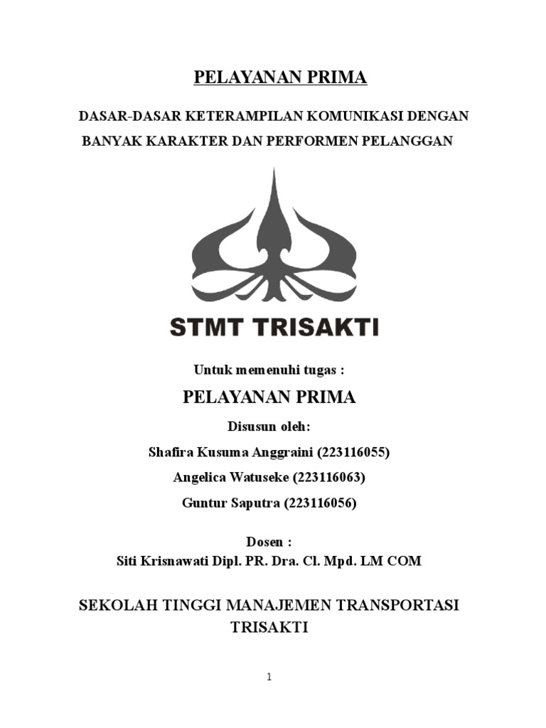 Makalah Pelayanan Prima