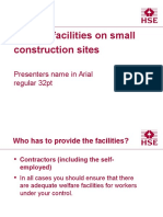 Welfare Facilities On Small Construction Sites: Presenters Name in Arial Regular 32pt