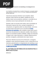 Sistema de Información de Marketing e Investigación de Mercados