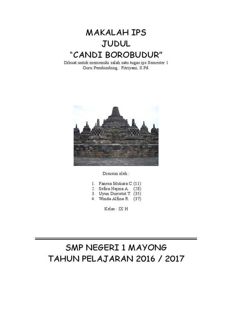 117314657 Makalah Candi Borobudur Lengkap