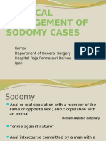 Surgical Management of Sodomy Cases