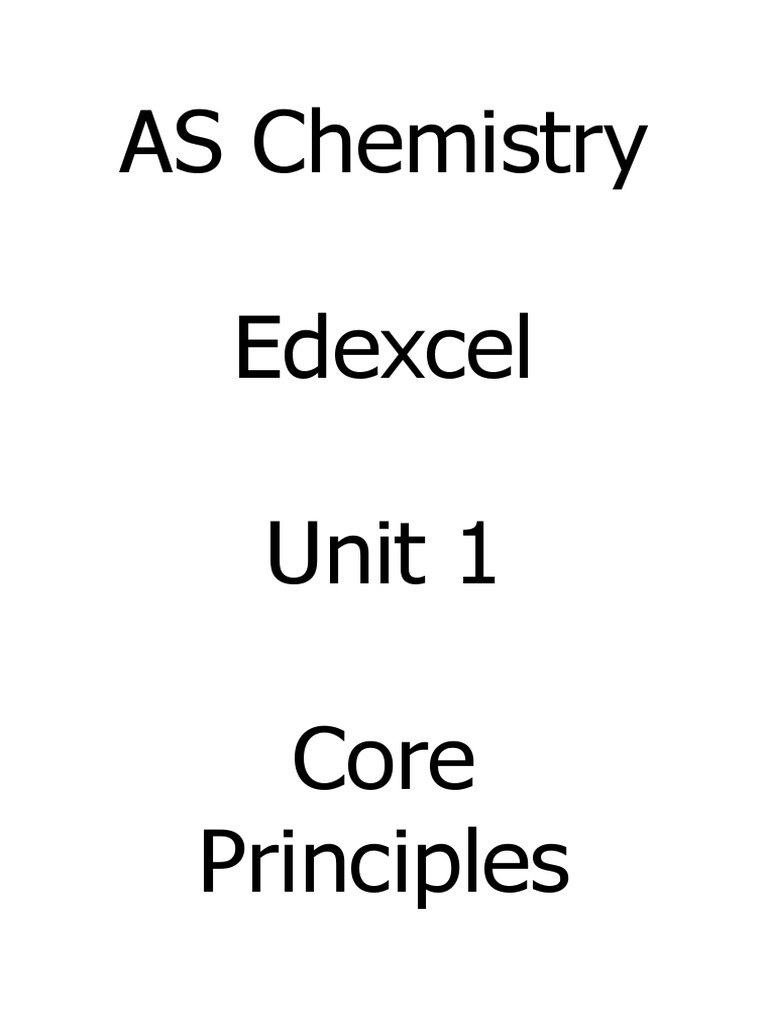 Unit 1 Notes For Edexcel Chemistry AS Level | PDF | Ionic Bonding | Ion