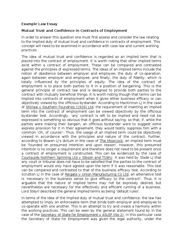 Labor law essay example picture