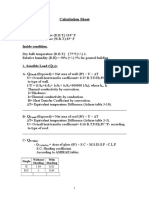 Calculation Sheet for HVAC Sensible and Latent Load Analysis