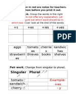 Singular Plural