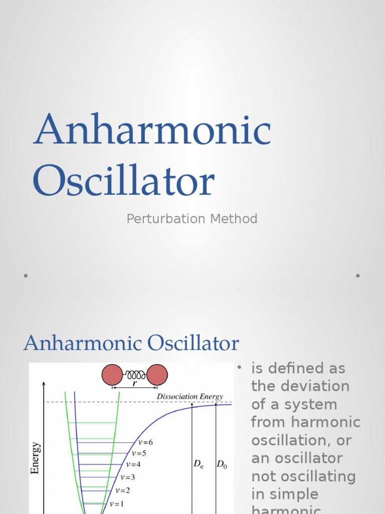 Perturbation Theory for Anharmonic Oscillators | PDF | Perturbation ...