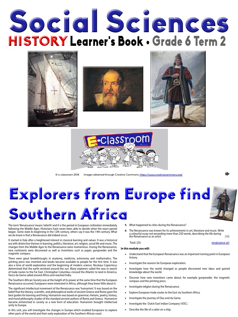 Enggr6t2 Ss History Learner Book | PDF | Leonardo Da Vinci | Renaissance