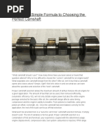 Choosing The Perfect Performance Camshaft