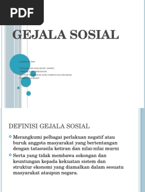 Gejala Sosial Pdf