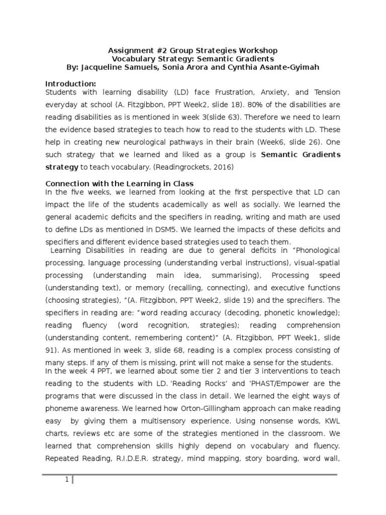 Assignment 2 Semantic Gradient | PDF | Reading Comprehension ...