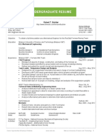 Sample Undergraduate Resume PDF
