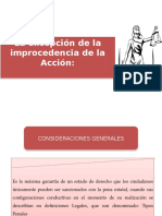 La Excepción de La Improcedencia de La Acción