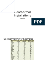 Geothermal Installations: Examples