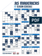 Monthly NBA schedule for October through April